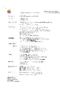 Apple Computer Inc. (Apple) - Apple IIc Product Specifications