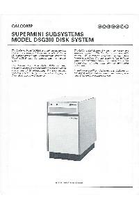 Calcomp (California Computer Products) Inc. - Supermini Subsystems Model DSG300 Disk System