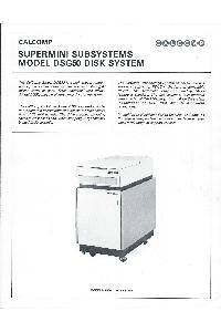 Calcomp (California Computer Products) Inc. - Supermini Subsystems Model DSG50 Disk System