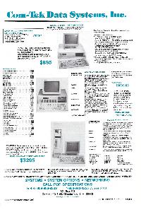 Com-Tek Data Systems Inc. - Systems, system options, networking, call for specifications