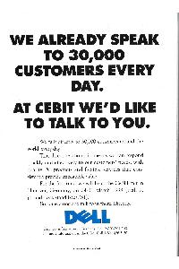 Dell (PC's Limited) - We already speak to 30,000 customers every day. At Cebit we'd like to talk to you.