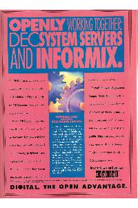 Digital Equipment Corp. (DEC) - Openly Working Together DECsystems Servers And Informix