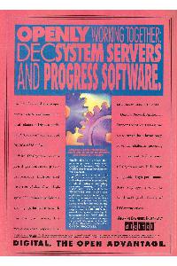 Digital Equipment Corp. (DEC) - Openly Working Together DECsystems Servers And Progress Software