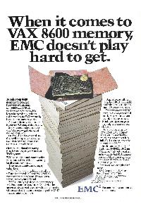 EMC Corp. - When it comes to VAX 8600 memory, EMC doesn't play hard to get.