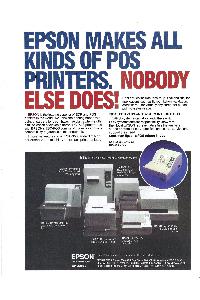 Epson - Epson makes all kinds of POS printers. Nobody else does! 