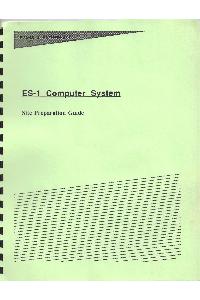 Evans & Sutherland Computer Corp. - ES-I Computer System Site Preparation Guide