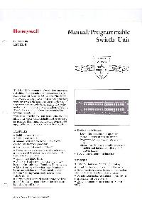 Honeywell - Manual/Programmable Switch Unit