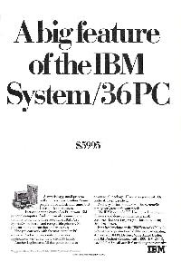 IBM (International Business Machines) - A big feature of the IBM System/36PC