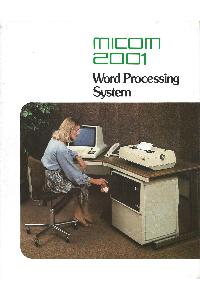 Micom - Micom 2001 Word Processing System