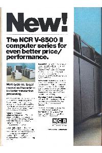 NCR (National Cash Register Co.) - The NCR V-8500 II computer series for even better price/ erformance.