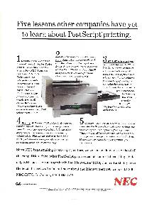 Nec - Five lessons other companies have yet to learn about PostScript printing.