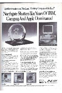 Northgate Computer Systems Inc. - Northgate shatters ten years of Ibm, Compaq and Apple dominance!