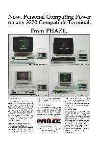 Phaze Information Machines Corp. - Now, Personal Computing Power on any 3270 Compatible Terminal.