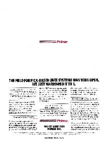 Prime Computer - The field for pick-based unix systems was wide open. We just narrowed 1.