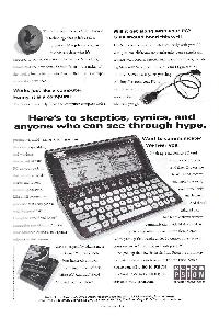 Psion - Here's to skeptics, cynics, and anyone who can see through hype.