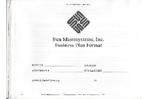 Sun Microsystems - Business plan format