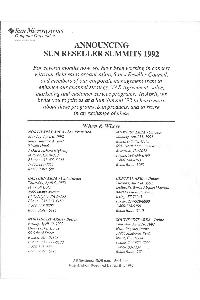 Sun Microsystems - Announcing Sun Reseller summits 1992