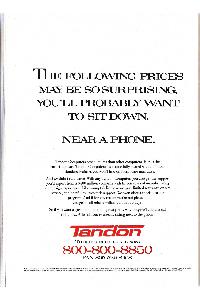 Tandon - The following prices may be so surprising, you'll probably want to sit down. Near a phone.