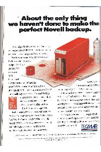 Tecmar - About the only thing we haven't done to make thel erfect Novell backup.