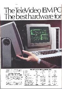 Televideo Systems Inc. - TheTeleVldeo IBM PC compatibles. The best hardwate for the best software.