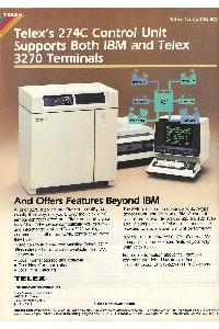 Telex Computer Products Inc - Telex's 274C Control Unit Supports Both IBM and Telex 3270 Terminals