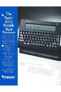 Tandy Corp. - The Tandy WP-2 Portable WordProcessor.