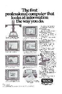 Wang Laboratories Inc. - The first professional computer that looks at information the way you do.